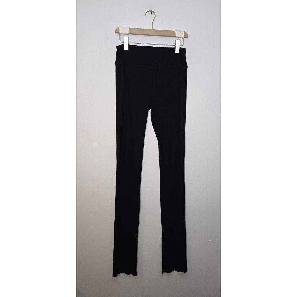 Free People Movement Pants Size Medium Black Ribbed Stretch Pull On